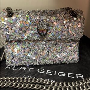 KURT GEIGER Small Kensington Crossbody Shoulder Sequin Bag